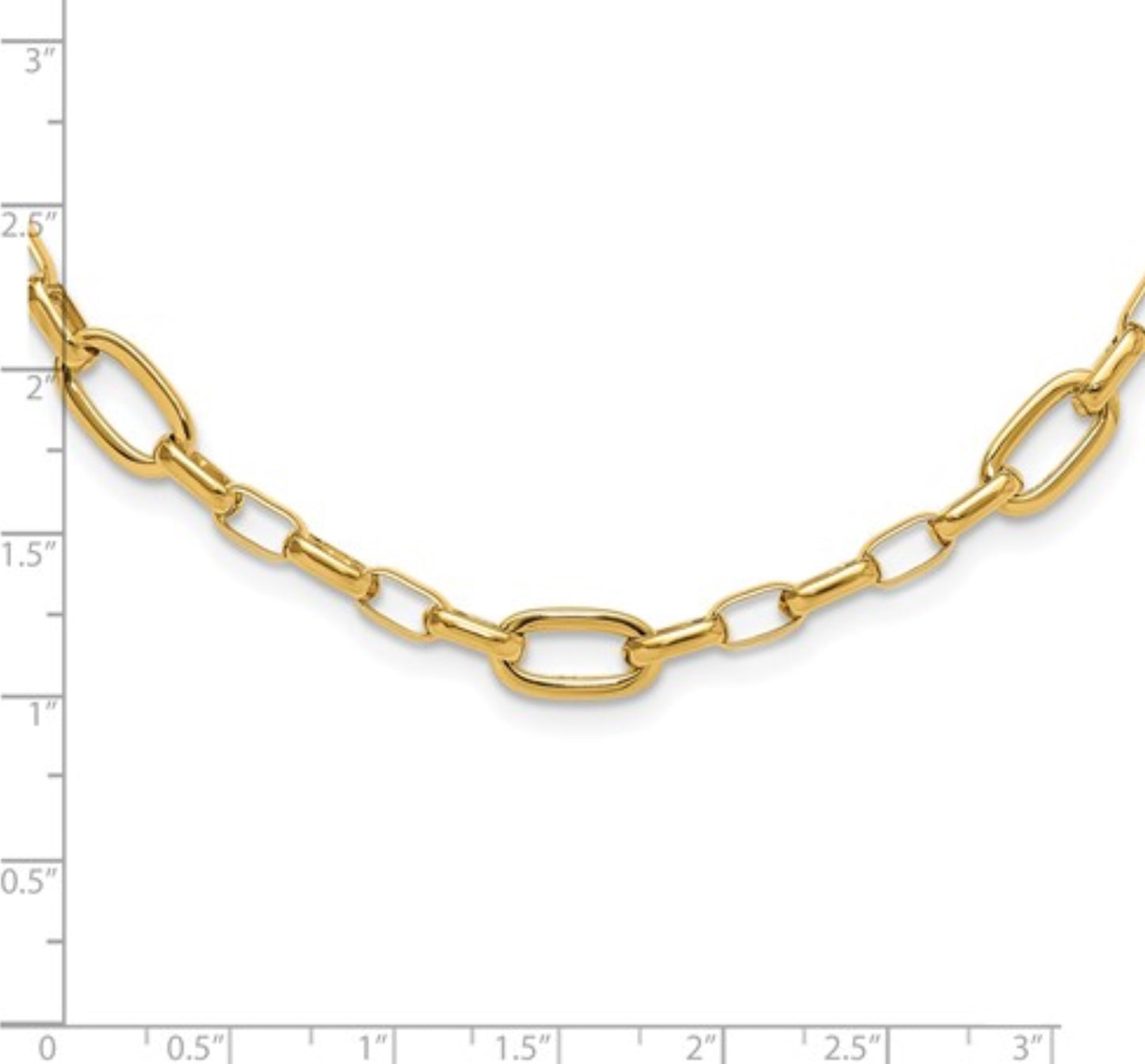 14k Yellow Gold Paperclip Necklace