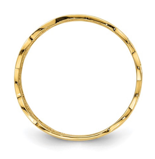 14k Yellow Gold Cut Out Ring