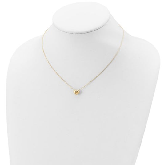 14k Yellow Gold Heart Necklace