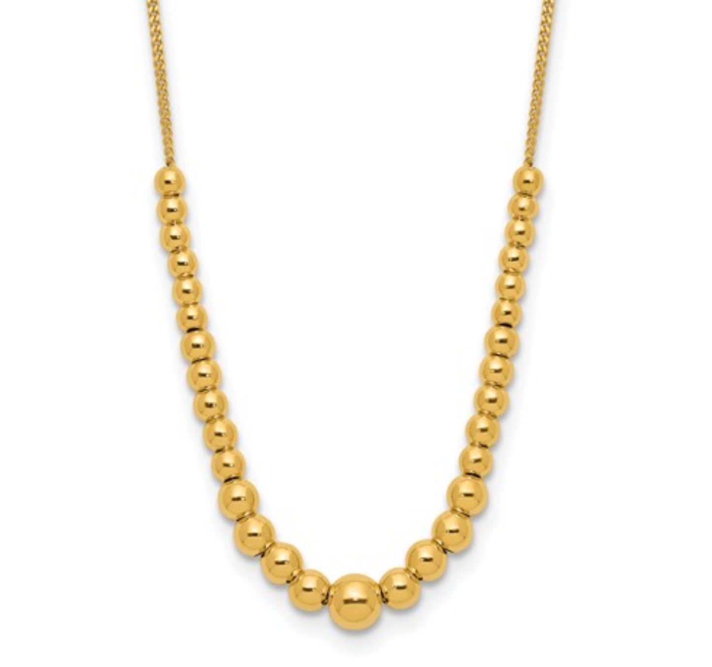 14k yellow Gold Mirror Ball Necklace