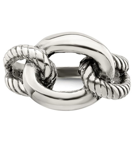 Sterling Silver Oversized Link Ring
