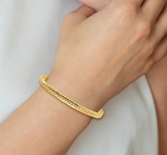 14k 4.9mm Yellow Gold Herringbone Link Bracelet
