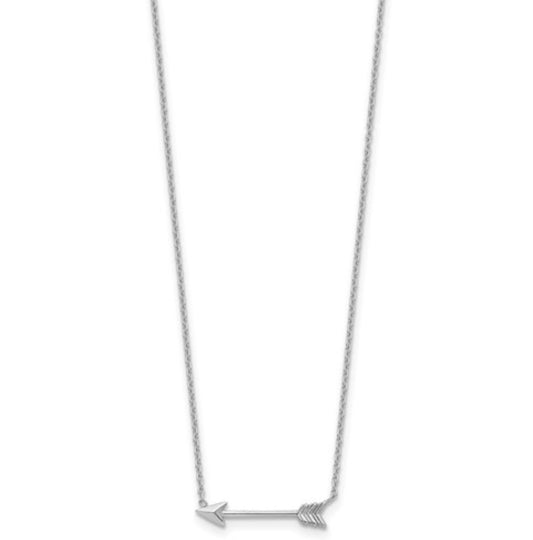14k White Gold Arrow Necklace