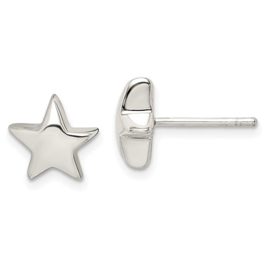 Sterling Silver Star Studs