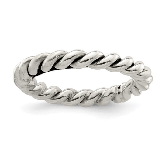 Sterling Silver Twisted Ring