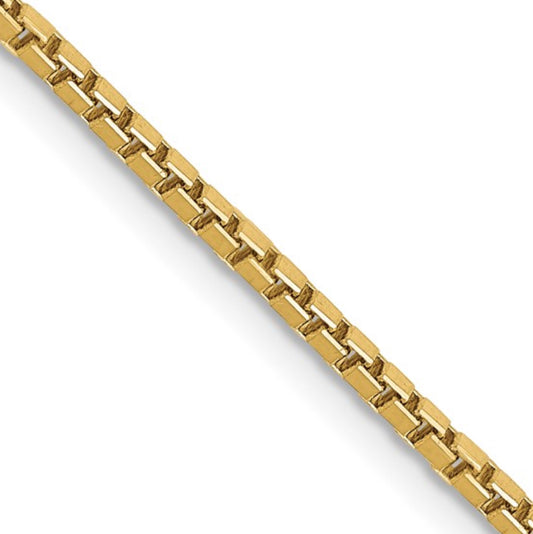 10k 1.5mm Yellow Gold Box Chain