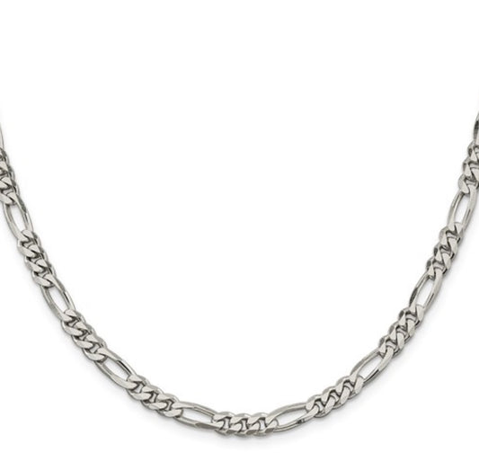 Sterling Silver 5.5mm Figaro Chain