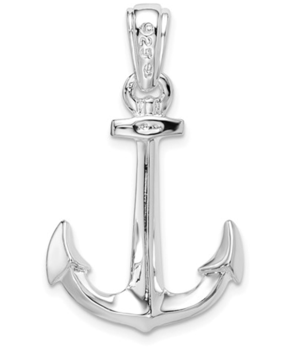 Sterling Silver Anchor Pendant 