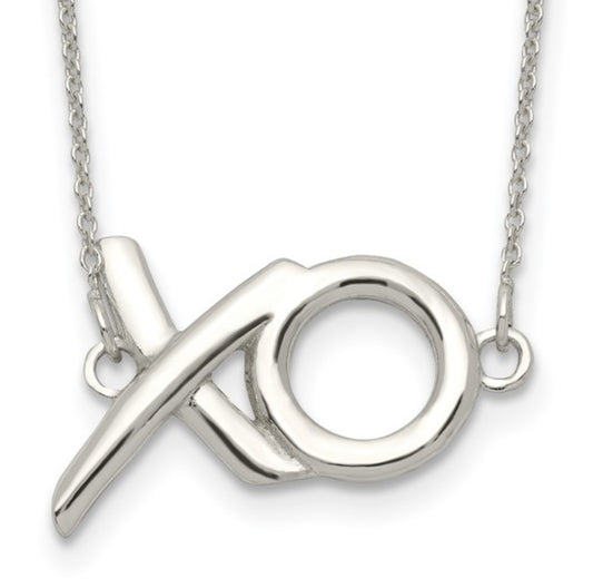 Sterling Silver XO Necklace