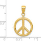 14k Yellow Gold Peace Pendant