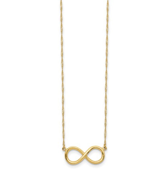 14k Yellow Gold Infinity Necklace