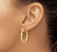 14K Yellow Gold Twisted Hoop Earrings