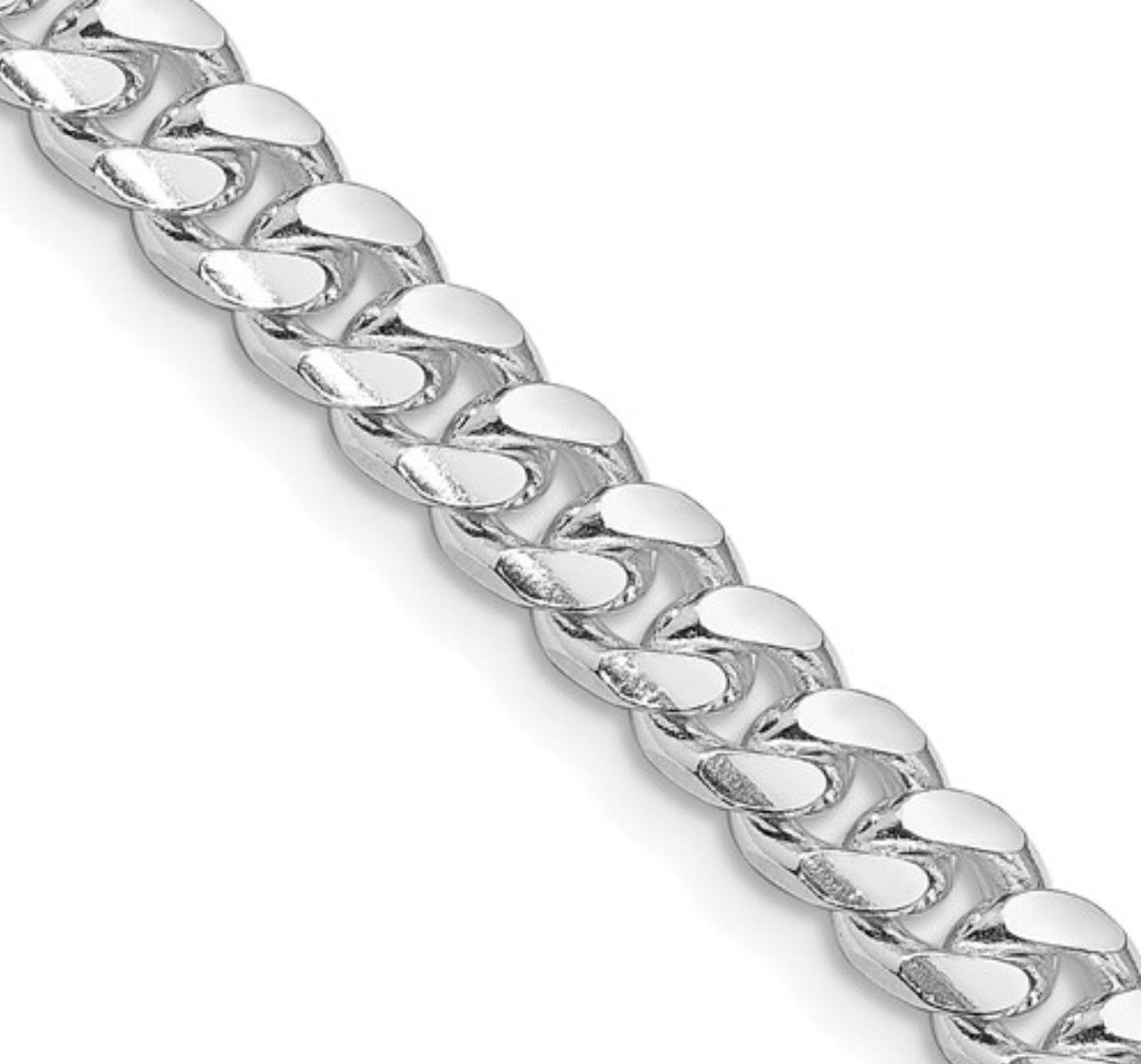 Sterling Silver 7mm Domed Curb Chain