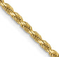 10K 2mm Yellow Gold Diamond-Cut Rope Chain