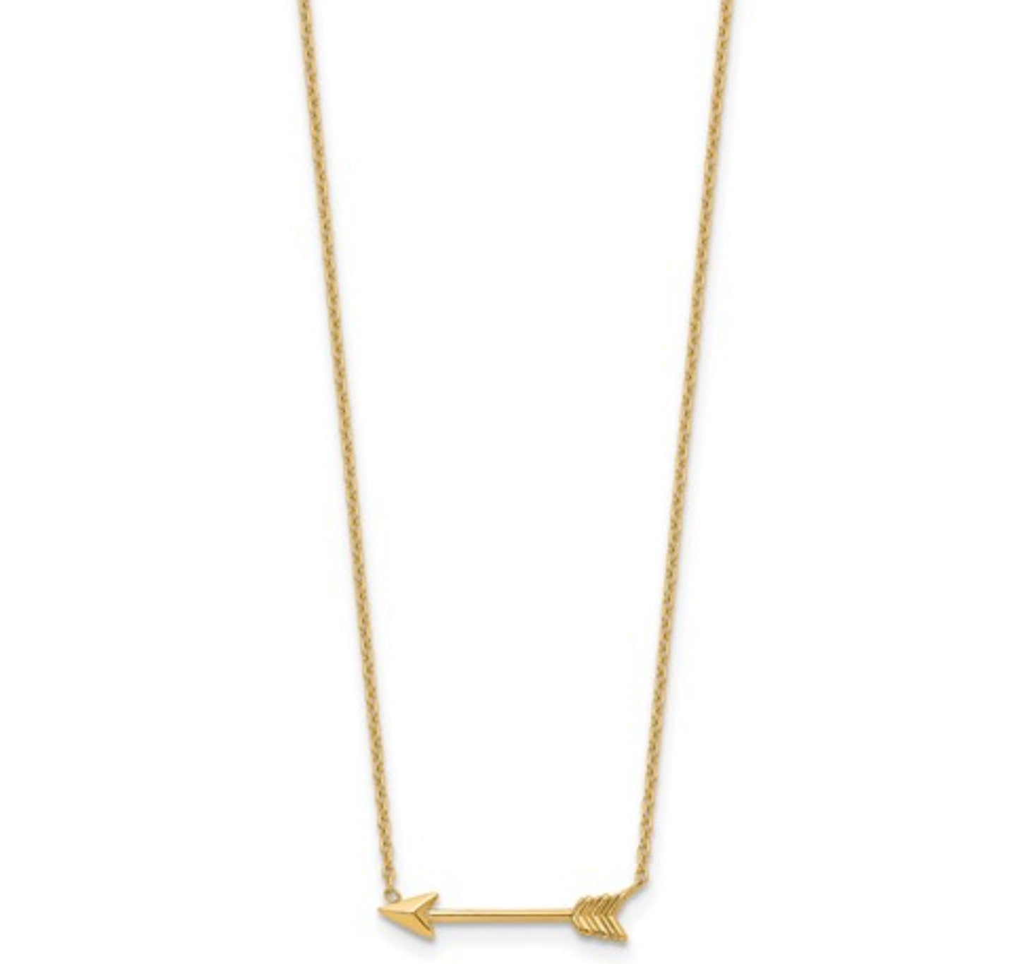 14k Yellow Gold Arrow Necklace