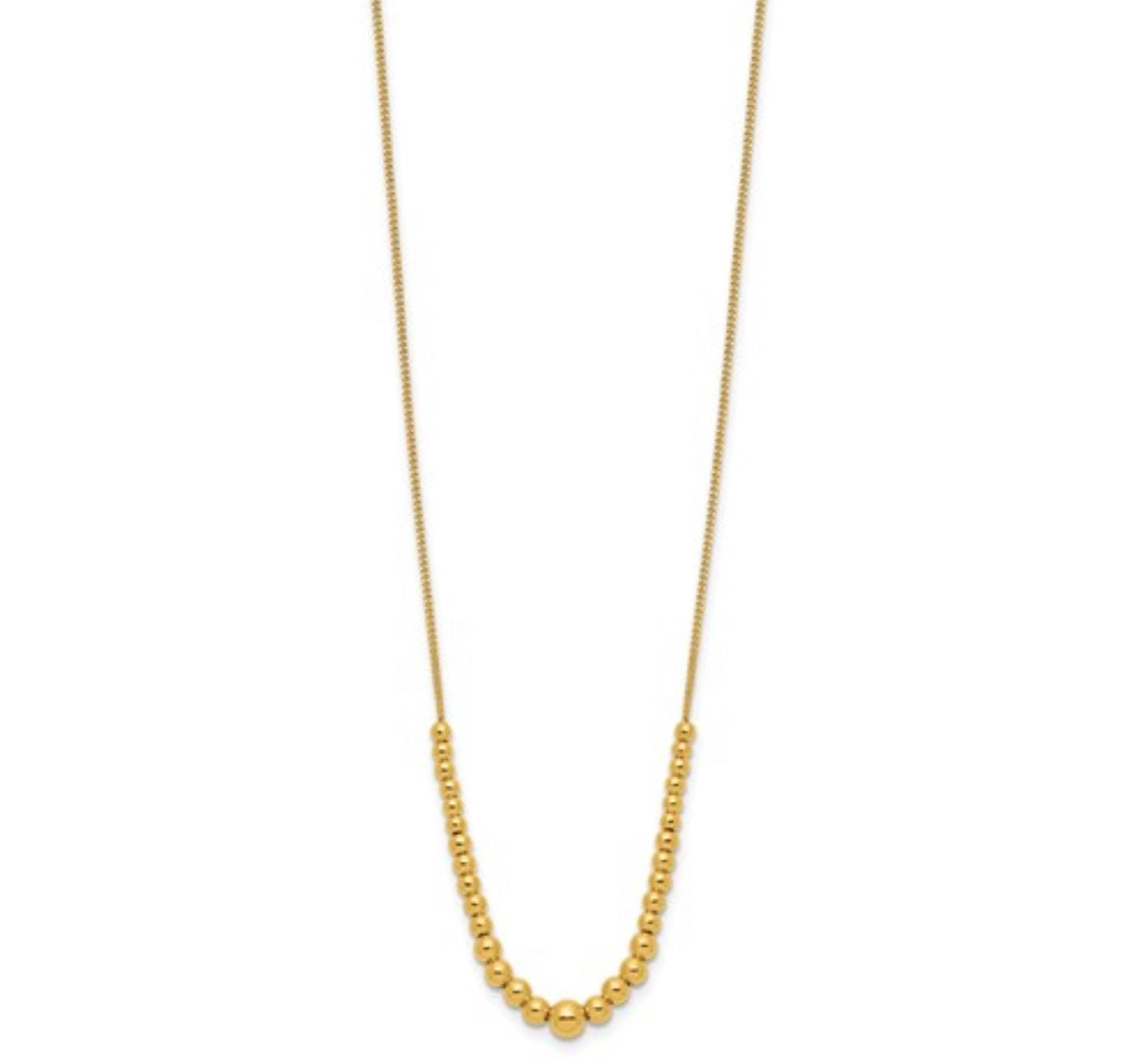 14k yellow Gold Mirror Ball Necklace