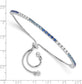 Sterling Silver with Lab Created Blue Spinel Tennis Bracelet