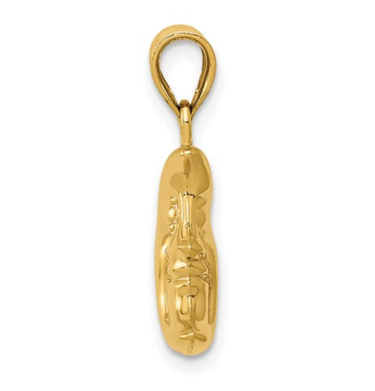 14k Yellow Gold Crescent Moon Pendant