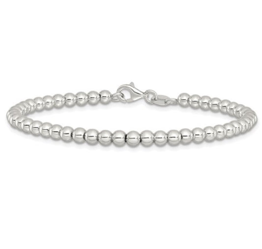 Sterling Silver Mirror Ball Bracelet