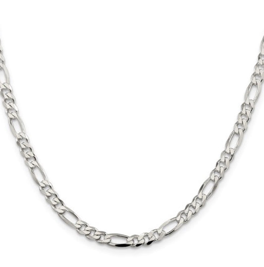 Sterling Silver 4.5mm Figaro Chain