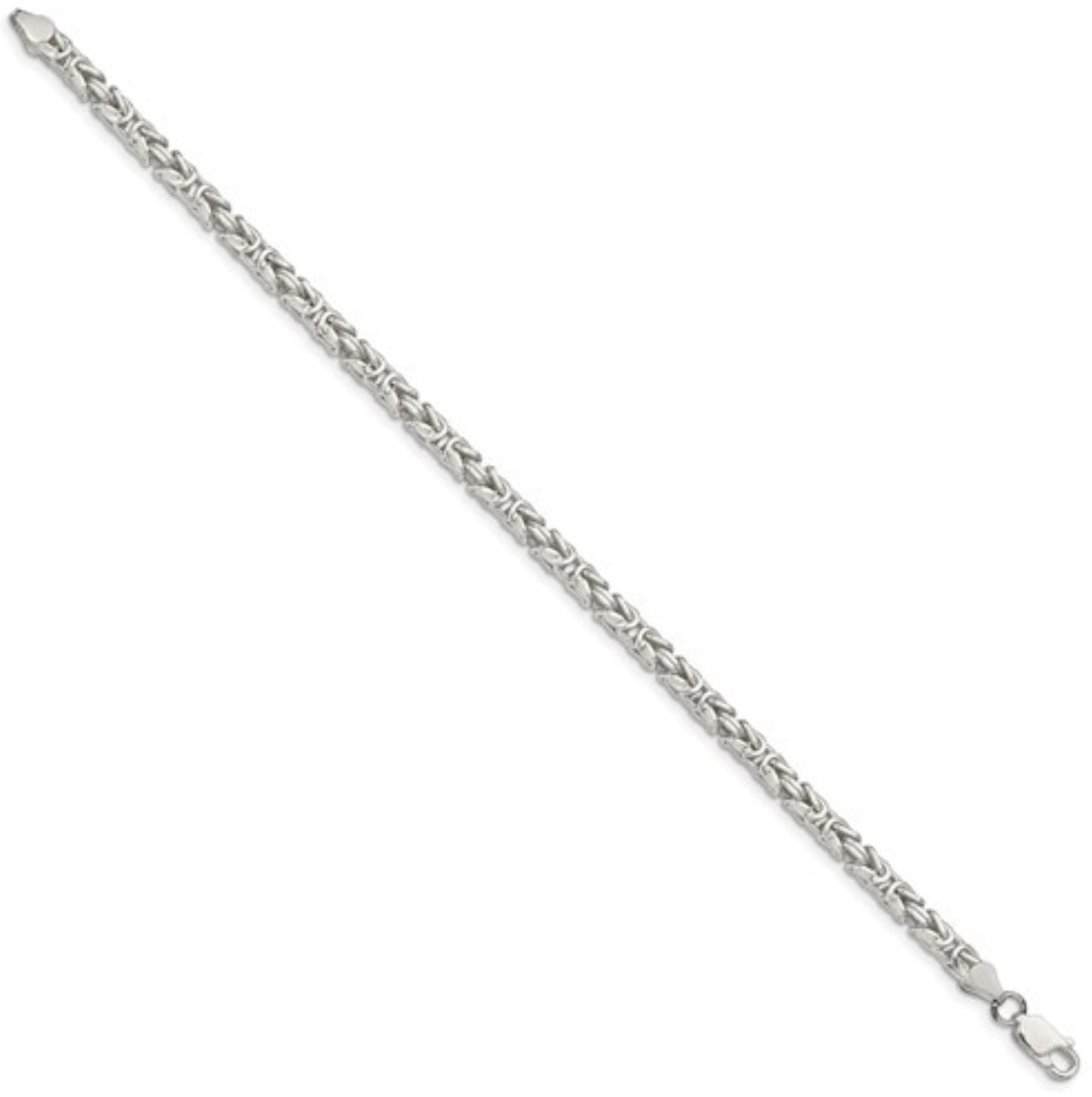 Sterling Silver 3.25mm Byzantine Chain Bracelet