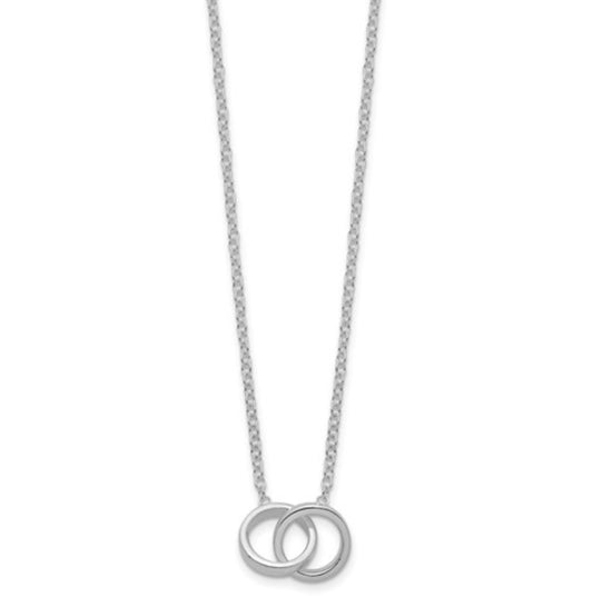 Sterling Silver Double Ring Necklace