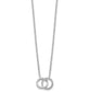 Sterling Silver Double Ring Necklace
