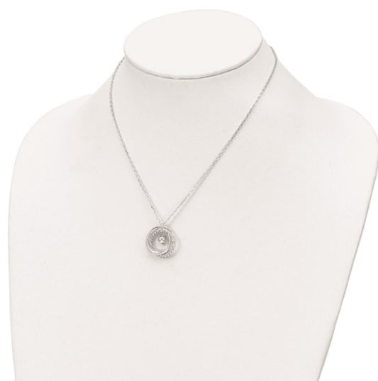 Sterling Silver Triple Ring Necklace