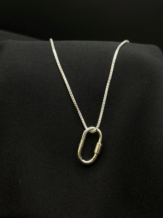 The Sterling Silver Lock Necklace