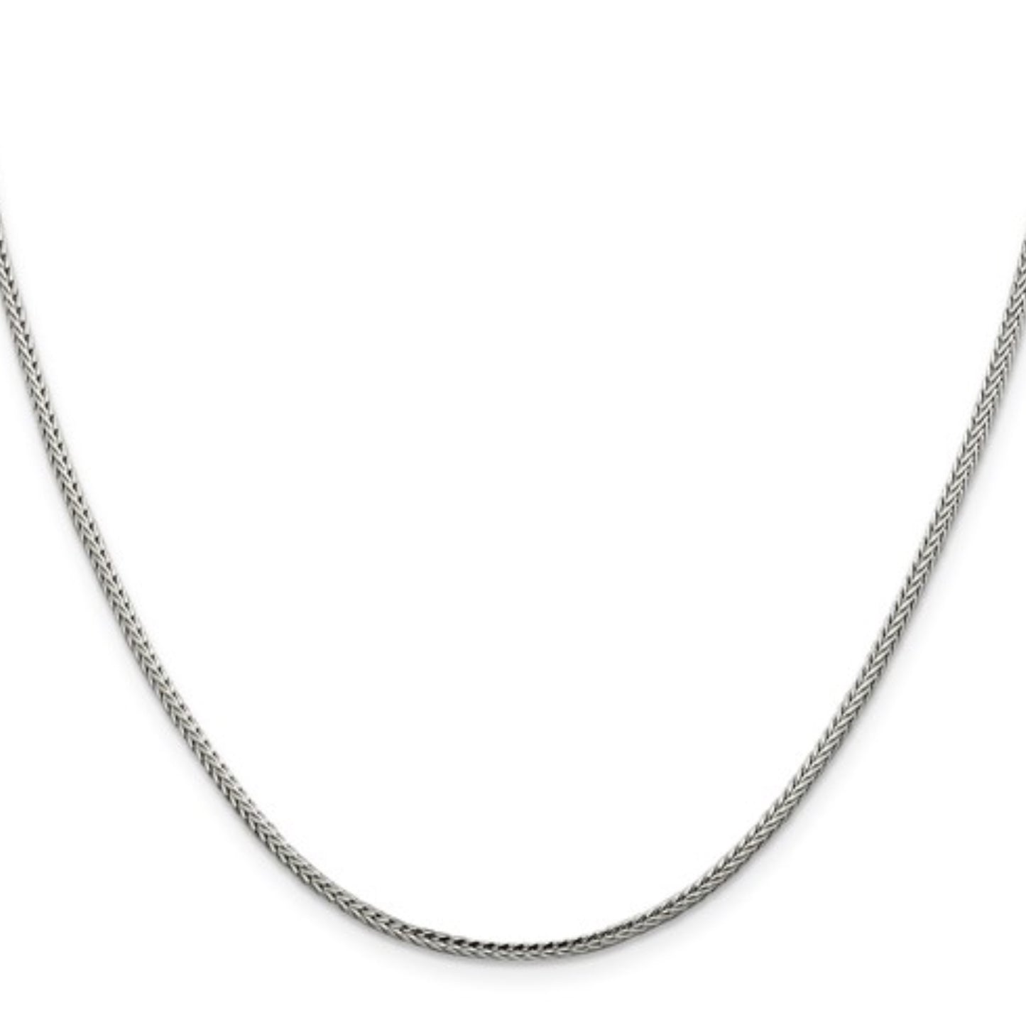 Sterling Silver 2mm Diamond-Cut Round Franco Chain