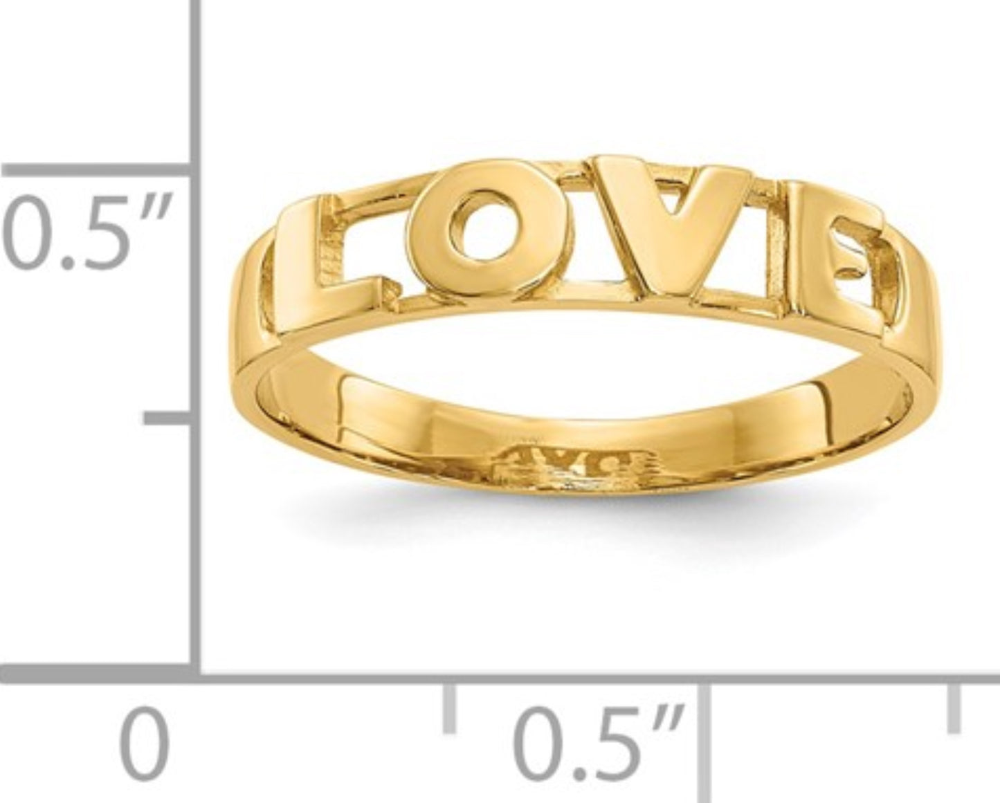 14k Yellow Gold Love Ring