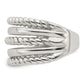 Sterling Silver 5 Row Cable Ring