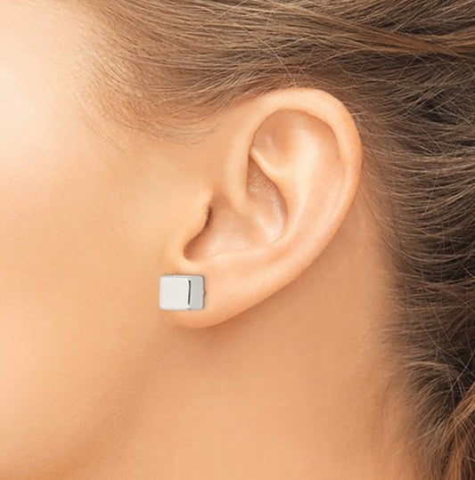 Sterling Silver Cube Studs