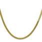 10k 3mm Yellow Gold Silky Herringbone Chain