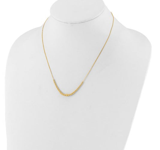 14k yellow Gold Mirror Ball Necklace