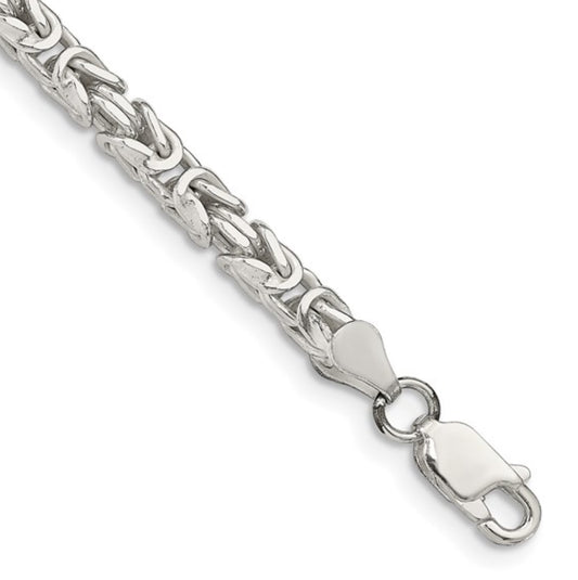 Sterling Silver 3.25mm Byzantine Chain Bracelet