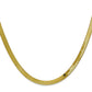 10k 4mm Yellow Gold Silky Herringbone Chain
