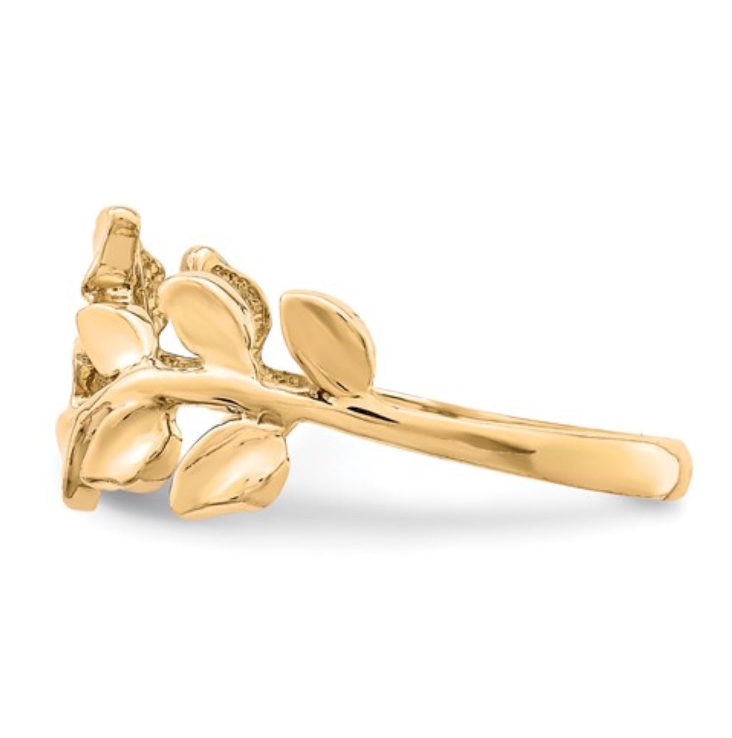 14k Yellow Gold Leaf Ring