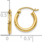 10K Yellow Gold Polished Hinged Hoop Earrings X-Small