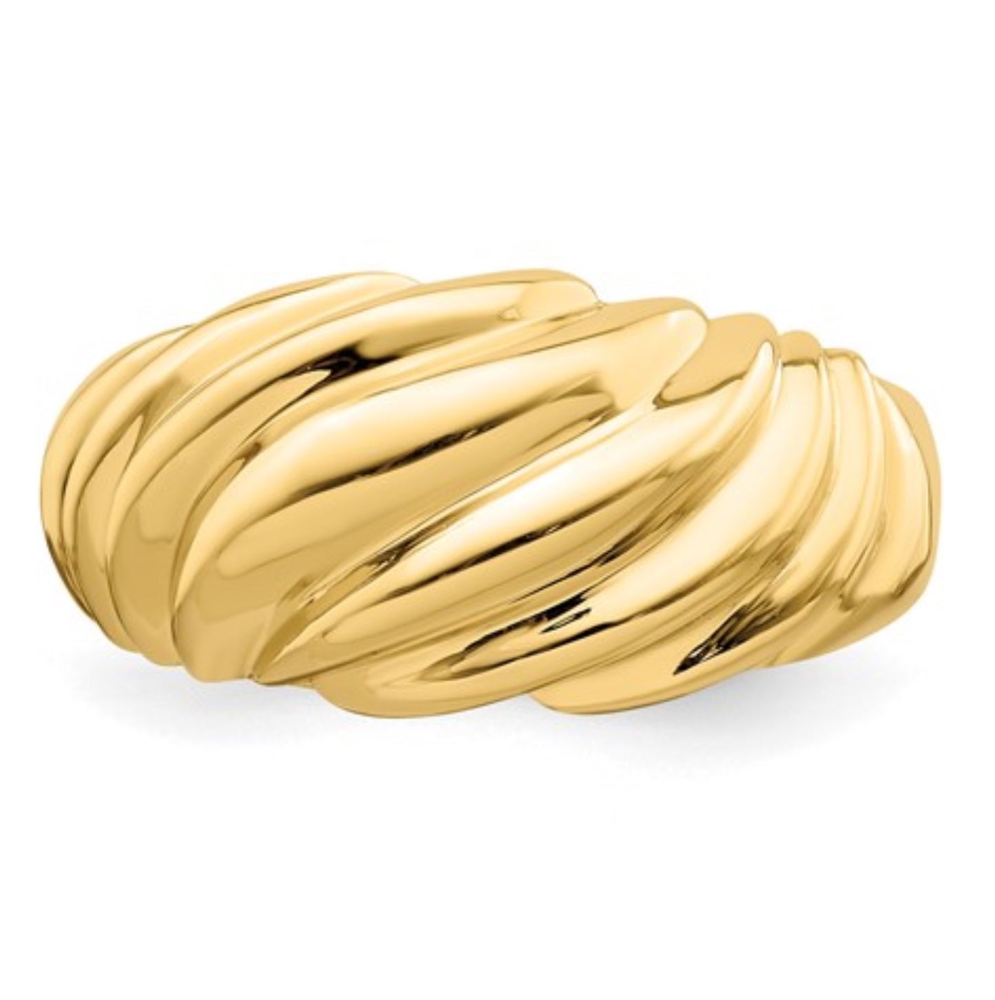 14k Yellow Gold Croissant Ring