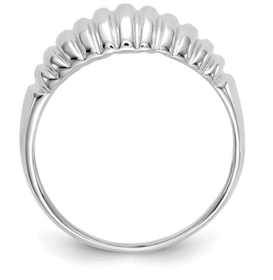 14k White Gold Croissant Ring