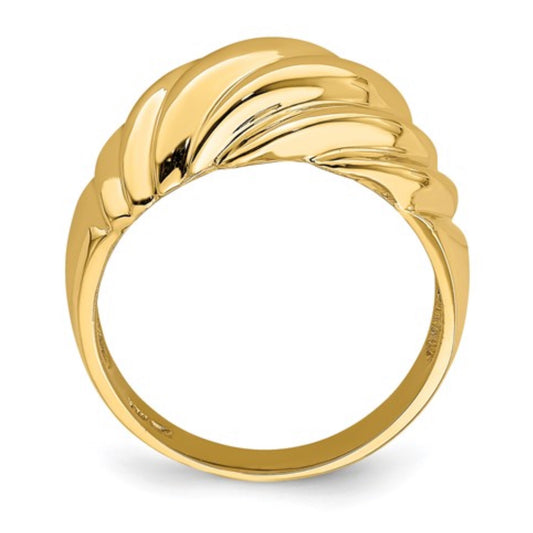 14k Yellow Gold Croissant Ring