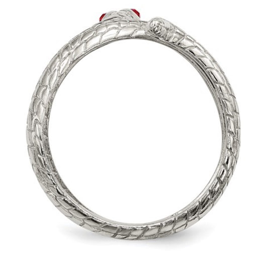 Sterling Silver Snake Ring