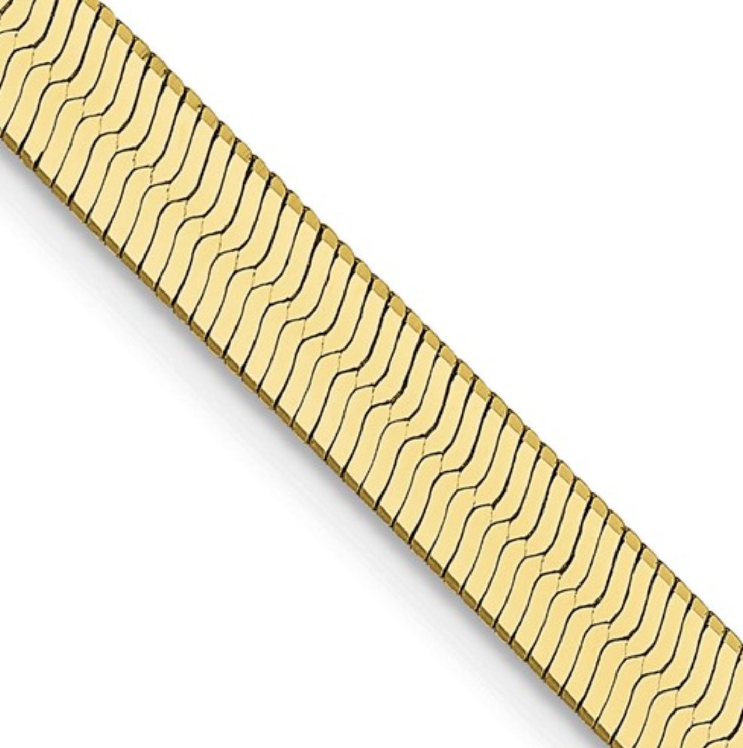 10k 4mm Yellow Gold Silky Herringbone Chain