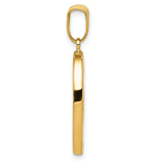 14k Yellow Gold Heart Charm