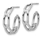 14k White Gold Chain Link Hoops