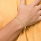 14K 3mm Yellow Gold Concave Anchor Chain Bracelet