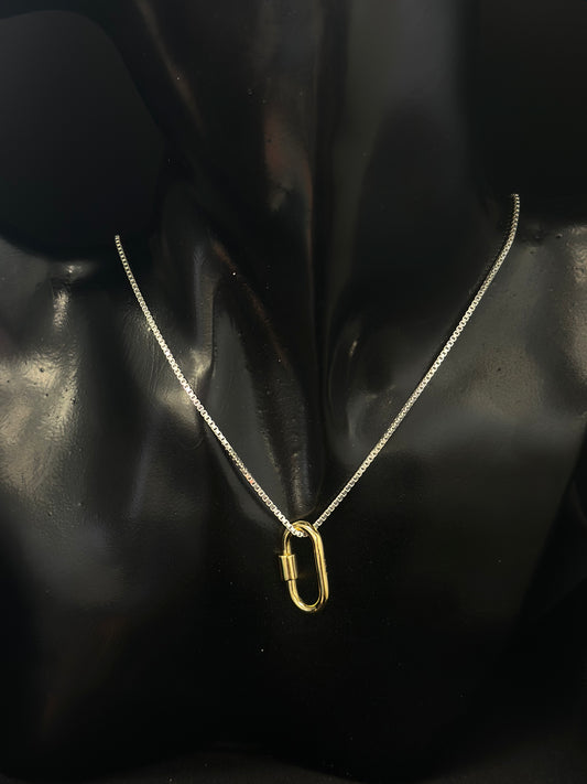The Gold Plated Sterling Silver Lock Necklace