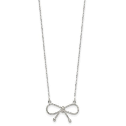 Sterling Silver Bow Necklace