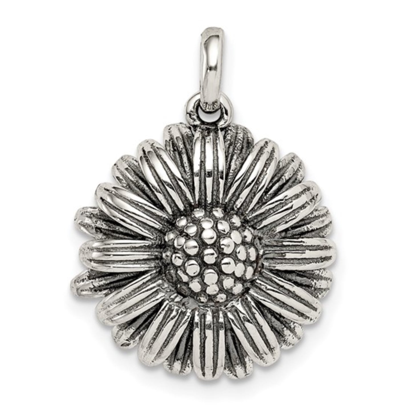 Sterling Silver Sunflower Pendant